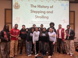 Members of Mu Sigma Upsilon, Phi Sigma Chi, and Kappa Alpha Psi at The History of Stepping and Strolling